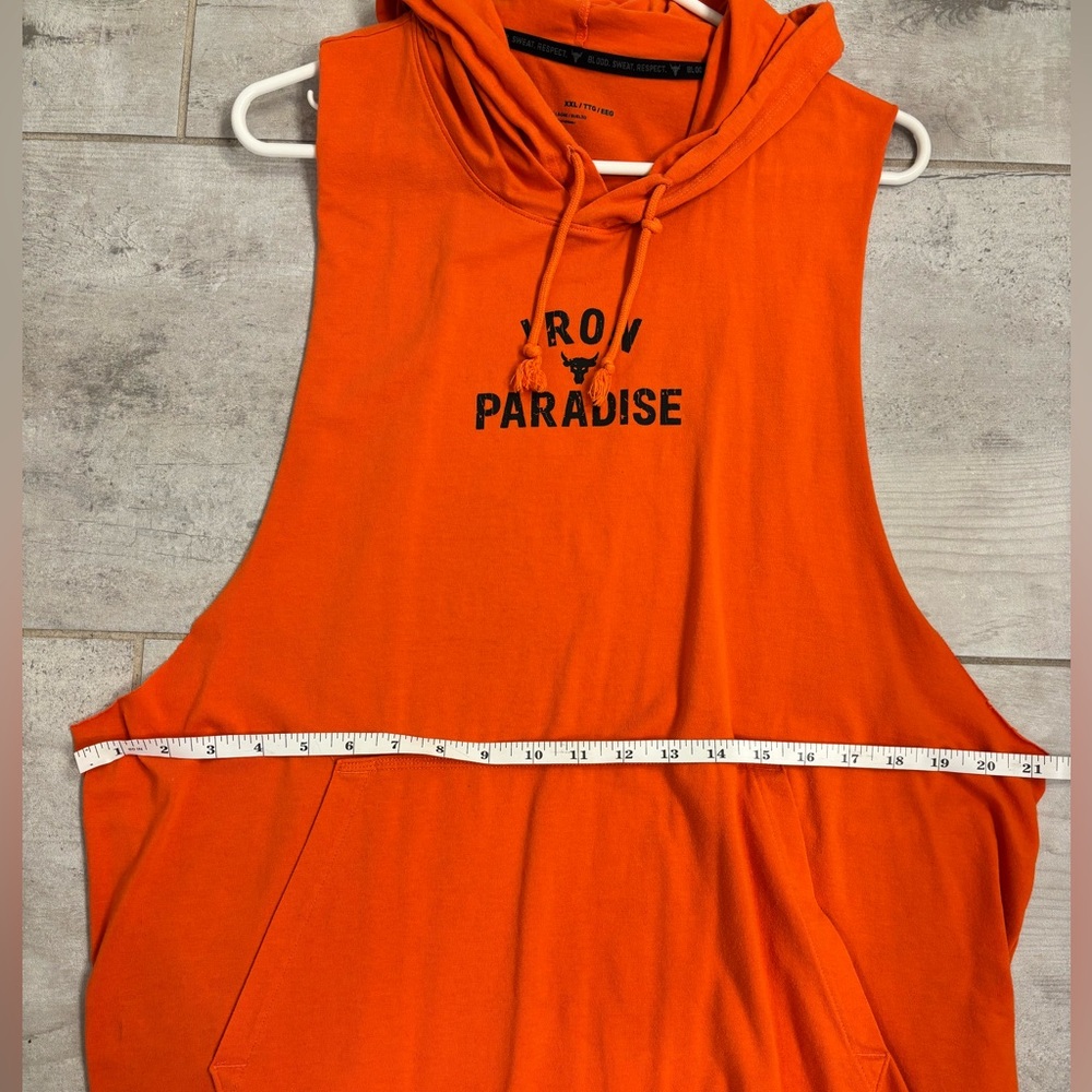 Under Armour Orange Sleeveless Hoodie Tank Top - Picture 5 of 7